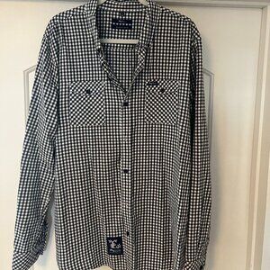 Lrg Button Down - Blue/White Checkered - XL